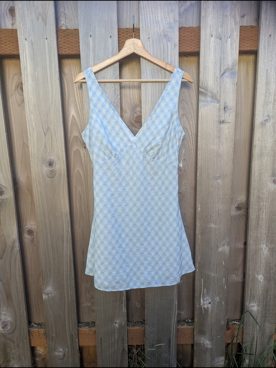 PacSun Dresses & Skirts - NWT Pacsun Plaid V-Neck Dress in Light Blue